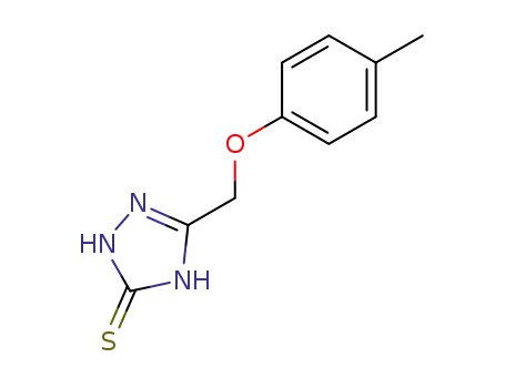 Molecular Structure of 143540-96-9 (3H-1,2,4-Triazole-3-thione, 1,2-dihydro-5-[(4-methylphenoxy)methyl]-)