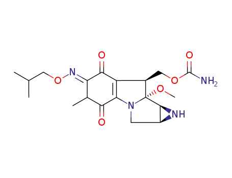 <1aS-(1aα,8β,8aα,8bα)>-8<<(aminocarbonyl)oxy>methyl>-6-(isobutyloxy)imino-8a-methoxy-5-methyl-1,1a,2,5,8,8a,8b-heptahydroazilidino<2',3':3,4>pyrrolo<1,2-a>indole-4,7-dione