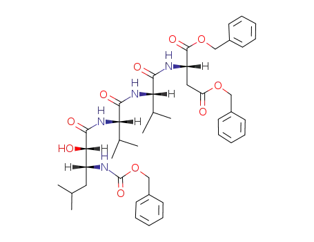 (S)-2-{(S)-2-[(S)-2-((2S,3R)-3-Benzyloxycarbonylamino-2-hydroxy-5-methyl-hexanoylamino)-3-methyl-butyrylamino]-3-methyl-butyrylamino}-succinic acid dibenzyl ester
