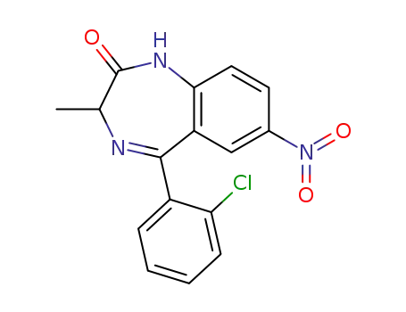 (+)-5-(o-chlorophenyl)-1,3-dihydro-3-methyl-7-nitro-2H-1,4-benzodiazepin-2-one