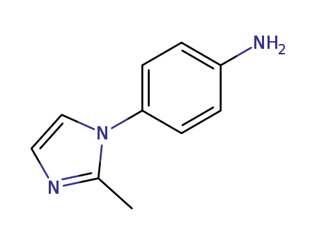 Molecular Structure of 74852-81-6 (4-(2-METHYLIMIDAZOL-1-YL)PHENYLAMINE)