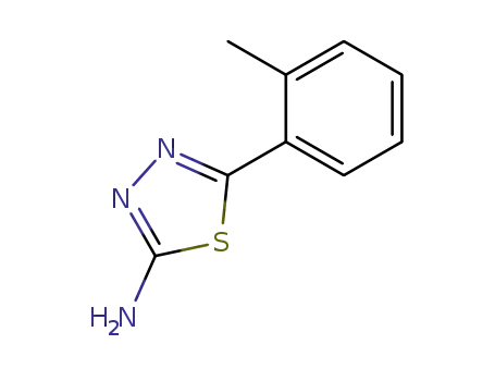 Molecular Structure of 59565-54-7 (1,3,4-Thiadiazol-2-amine, 5-(2-methylphenyl)-)