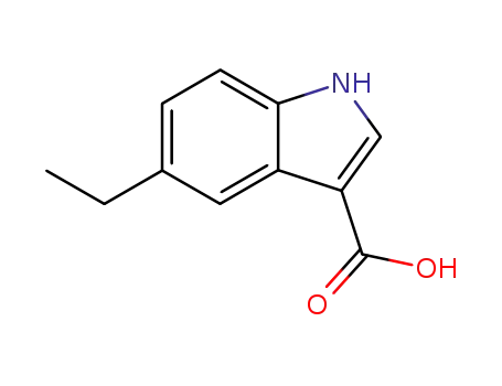 Molecular Structure of 140397-32-6 (1H-Indole-3-carboxylic acid, 5-ethyl-)