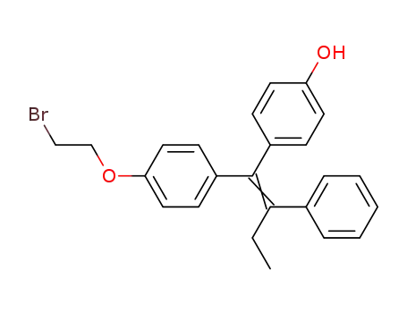 Molecular Structure of 147323-02-2 (Phenol, 4-[1-[4-(2-bromoethoxy)phenyl]-2-phenyl-1-butenyl]-)