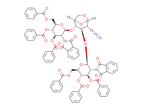 1,6-anhydro-2-azido-3,4-di-O-(3,4,6-tri-O-benzoyl-2-deoxy-2-phthalimido-β-D-glucopyranosyl)-2-deoxy-β-D-glucopyranose