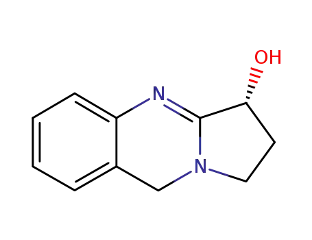 Molecular Structure of 18549-38-7 (Pyrrolo[2,1-b]quinazolin-3-ol, 1,2,3,9-tetrahydro-, (3R)-)