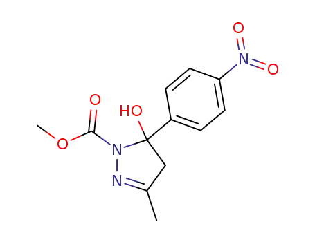 methyl 4,5-dihydro-5-hydroxy-3-methyl-5-(4-nitrophenyl)pyrazole-1-carboxylate