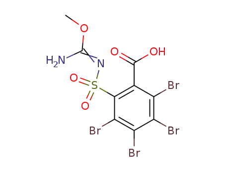 2-{[1-Amino-1-methoxy-meth-(E)-ylidene]-sulfamoyl}-3,4,5,6-tetrabromo-benzoic acid
