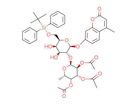 4-methylumbelliferyl 6'-O-(tert-butyldiphenylsilyl)-2'-O-(2'',3'',4''-tri-O-acetyl-α-L-fucopyranosyl)-β-D-galactopyranoside