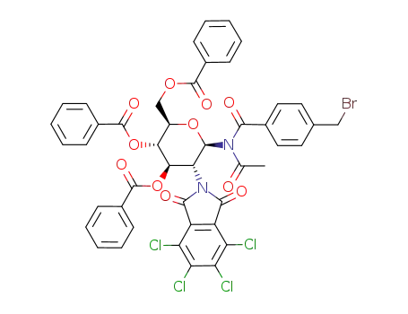 1-N-(acetyl)-[N-(4-bromomethyl)-benzoyl]-2-deoxy-2-tetrachlorophthalimido-3,4,6-tri-O-benzoyl-β-D-glucopyranosyl amine