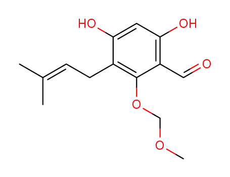 4,6-dihydroxy-2-methoxymethoxy-3-(3-methyl-but-2-enyl)-benzaldehyde