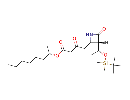 4-{(S)-3-[(R)-1-(tert-Butyl-dimethyl-silanyloxy)-ethyl]-4-oxo-azetidin-2-yl}-3-oxo-butyric acid (S)-1-methyl-heptyl ester