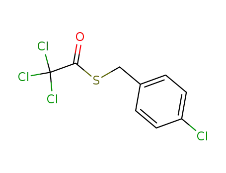 Molecular Structure of 534572-34-4 (Ethanethioic acid, trichloro-, S-[(4-chlorophenyl)methyl] ester)