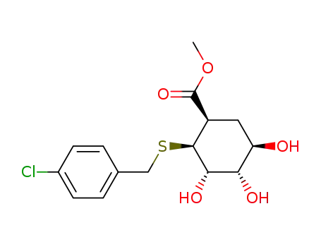(1R,2S,3S,4S,5R)-2-(4-Chloro-benzylsulfanyl)-3,4,5-trihydroxy-cyclohexanecarboxylic acid methyl ester