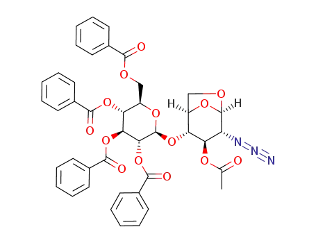 1,6-anhydro-2-azido-3-O-acetyl-2-deoxy-4-O-(2,3,4,6-tetra-O-benzoyl-β-D-glucopyranosyl)-β-D-glucopyranose