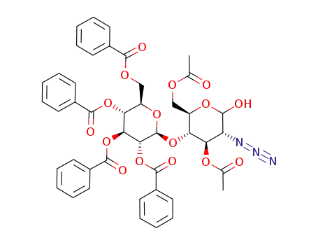 3,6-di-O-acetyl-2-azido-2-deoxy-4-O-(2,3,4,6-tetra-O-benzoyl-β-D-glucopyranosyl)-D-glucopyranose