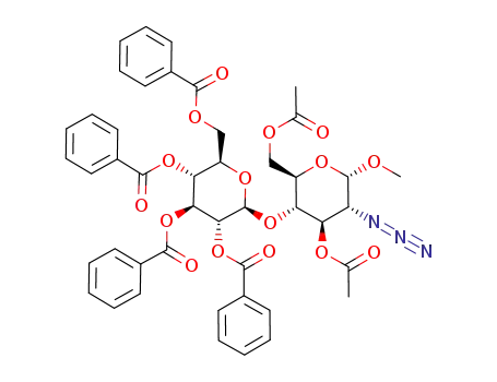 methyl 3,6-di-O-acetyl-2-azido-2-deoxy-4-O-(2,3,4,6-tetra-O-benzoyl-β-D-glucopyranosyl)-α-D-glucopyranoside