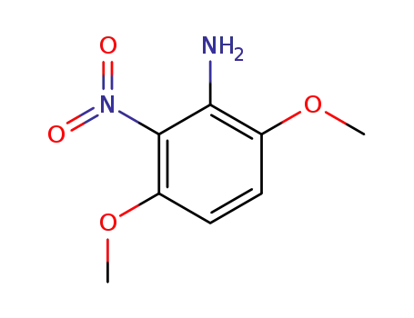 Molecular Structure of 26002-57-3 (3,6-Dimethoxy-2-nitroaniline)
