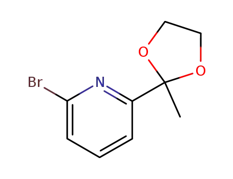 Molecular Structure of 49669-14-9 (2-Bromo-6-(2-methyl-1,3-dioxolan-2-yl)pyridine)