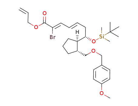(S,2Z,4E)-allyl 2-bromo-7-(tert-butyldimethylsilyloxy)-7-{(1R,2R)-2-[(4-methoxybenzyloxy)methyl]cyclopentyl}hepta-2,4-dienoate