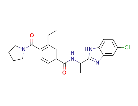 N-[1-(5-chloro-1H-benzimidazol-2-yl)-ethyl]-3-ethyl-4-(pyrrolidin-1-yl-carbonyl)-benzamide