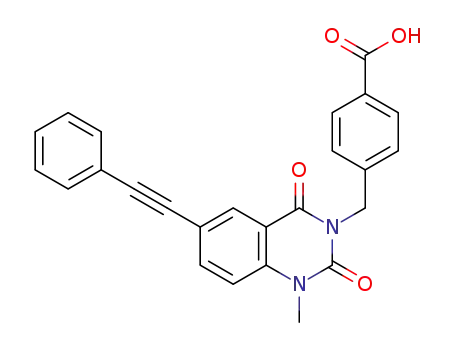 4-(1-methyl-2,4-dioxo-6-(2-phenylethynyl)-1,4-dihydro-2H-quinazolin-3-ylmethyl)-benzoic acid