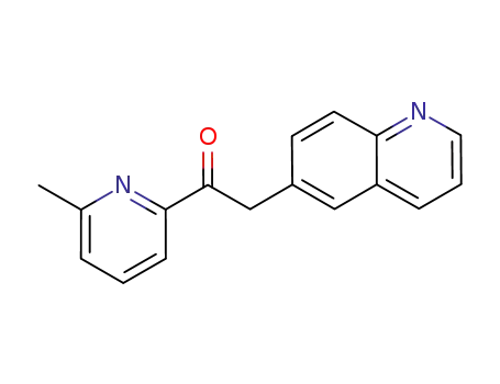 Molecular Structure of 476472-48-7 (Ethanone, 1-(6-methyl-2-pyridinyl)-2-(6-quinolinyl)-)