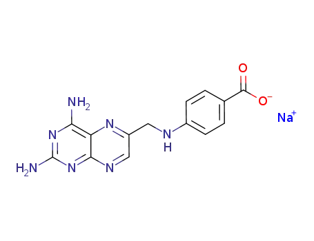 Molecular Structure of 100929-45-1 (4-(N-[2,4-DIAMINO-6-PTERIDINYLMETHYL]-AMINO)BENZOIC ACID SODIUM SALT)