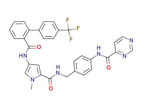 N-[4-(pyrimidin-4-yl-carbonylamino)-phenylmethyl]-4-(4'-trifluoromethylbiphenyl-2-carbonylamino)-1-methyl-pyrrole-2-carboxylic acid amide