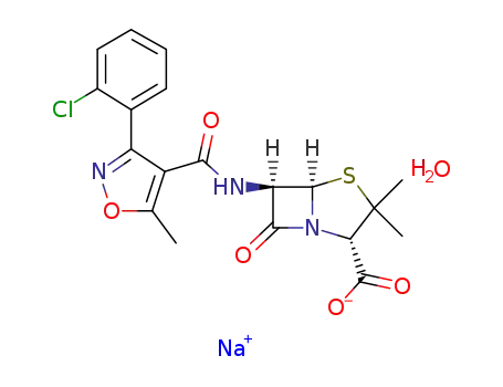Molecular Structure of 7081-44-9 (Cloxacillin sodium)