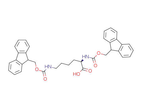 Molecular Structure of 75932-02-4 (N-α,N-ε-di-Fmoc-D-lysine)