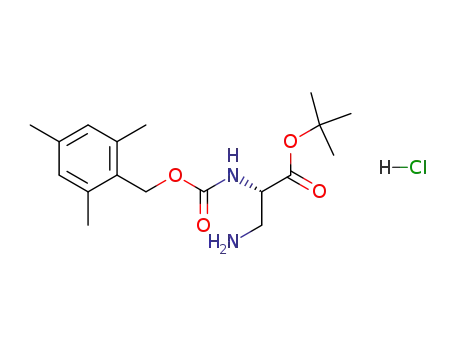 hydrochloric acid salt of (S)-3-amino-2-(2,4,6,-trimethyl-benzyloxycarbonylamino)-propionic acid tert-butyl ester