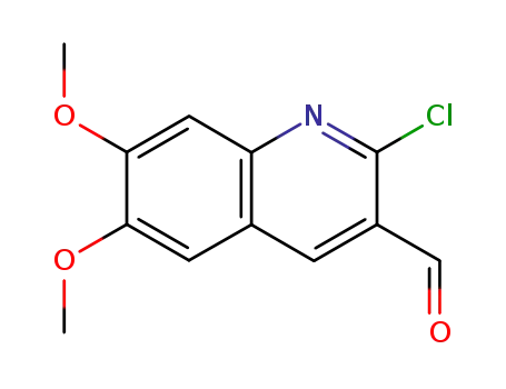 Molecular Structure of 68236-23-7 (2-CHLORO-6,7-DIMETHOXY-QUINOLINE-3-CARBALDEHYDE)