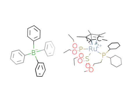 [dicyclohexyl(2-methoxyethyl)phosphine-P](pentamethylcyclopentadienyl)(η(1)-sulphur dioxide)(triethyl phosphite)ruthenium(II)tetraphenylborate