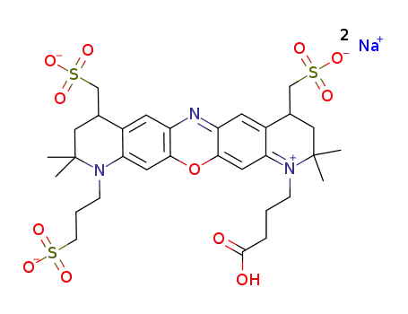 disodium (11-(3-carboxypropyl)-2,2,10,10-tetramethyl-1-(3-sulfonatopropyl)-2,3,4,8,9,10-hexahydro-1H-dipyrido[3,2-b:2',3'-i]phenoxazine-11-ium-4,8-diyl)dimethanesulfonate