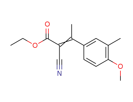 Molecular Structure of 64597-54-2 (2-Butenoic acid, 2-cyano-3-(4-methoxy-3-methylphenyl)-, ethyl ester)