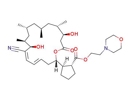 2-morpholinoethyl (1R,2R)-2-[(2S,4E,6Z,8R,9S,11R,13S, 15S,16S)-7-cyano-8,16-dihydroxy-9,11,13,15-tetramethyl-18-oxooxacyclooctadeca-4,6-dien-2-yl]cyclopentane-1-carboxylate