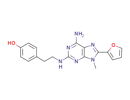 4-(2-((6-amino-8-(furan-2-yl)-9-methyl-9H-purin-2-yl)amino)ethyl)phenol