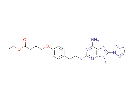 ethyl 4-(4-(2-((6-amino-9-methyl-8-(2H-1,2,3-triazol-2-yl)-9H-purin-2-yl)amino)ethyl)phenoxy)butanoate