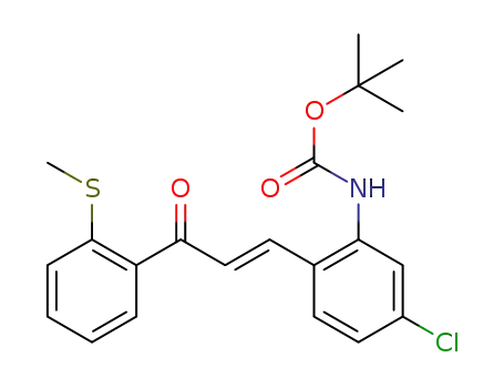tert-butyl (E)-(5-chloro-2-(3-(2-(methylthio)phenyl)-3-oxoprop-1-en-1-yl)phenyl)carbamate