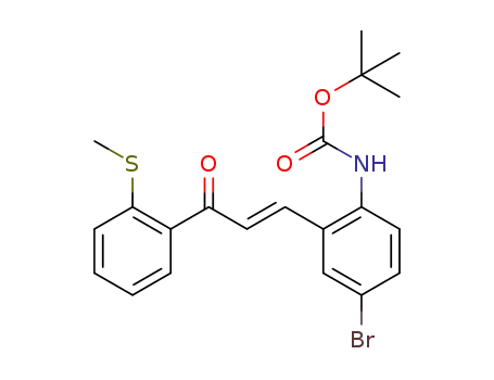 tert-butyl (E)-(4-bromo-2-(3-(2-(methylthio)phenyl)-3-oxoprop-1-en-1-yl)phenyl)carbamate