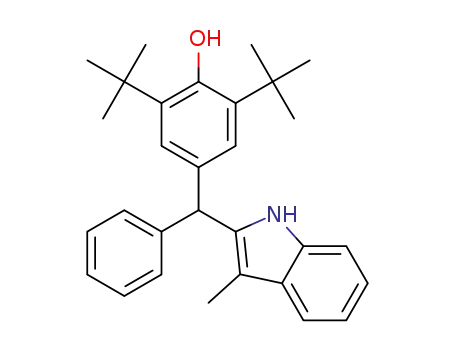 2,6-di-tert-butyl-4-((3-methyl-1H-indol-2-yl)(phenyl)methyl)phenol