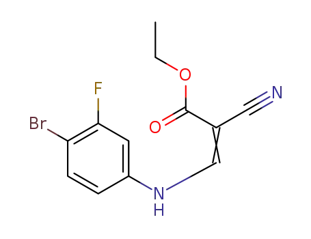ethyl 3-[(4-bromo-3-fluorophenyl)amino]-2-cyanoprop-2-enoate