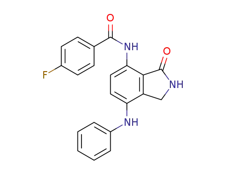 4-fluoro-N-(3-oxo-7-(phenylamino)isoindolin-4-yl)benzamide