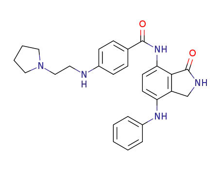 N-(3-oxo-7-(phenylamino)isoindolin-4-yl)-4-((2-(pyrrolidin-1-yl)ethyl)amino)benzamide