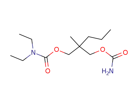 Molecular Structure of 25642-80-2 (N,N-Diethylcarbamic acid 2-(carbamoyloxymethyl)-2-methylpentyl ester)