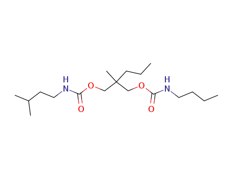 Molecular Structure of 25648-93-5 (butyl[2-methyl-2-({[(3-methylbutyl)carbamoyl]oxy}methyl)pentyl]carbamic acid)