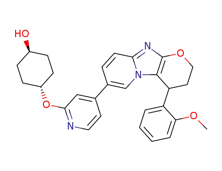 trans-4-((4-(4-(2-methoxyphenyl)-3,4-dihydro-2H-pyrano[2',3':4,5]imidazo[1,2-a]pyridin-7-yl)pyridin-2-yl)oxy)cyclohexanol