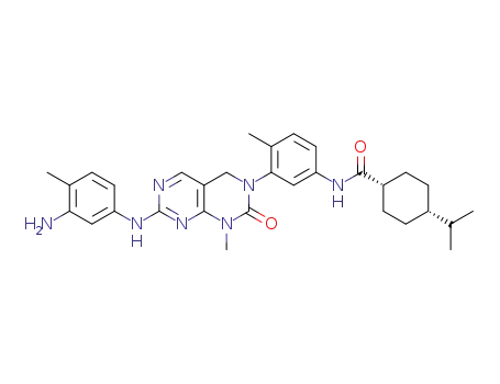 N-(3-(7-(3-amino-4-methylphenylamino)-1-methyl-2-oxo-1,2-dihydropyrimido[4,5-d]pyrimidin-3(4H)-yl)-4-methylphenyl)-4-isopropylcyclohexanecarboxamide