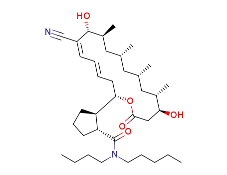 (1R,2R)-N-butyl-2-[(2S,4E,6Z,8R,9S,11R,13S,15S,16S)-7-cyano-8,16-dihydroxy-9,11,13,15-tetramethyl-18-oxooxacyclo-octadeca-4,6-dien-2-yl]-N-pentylcyclopentane-1-carboxamide